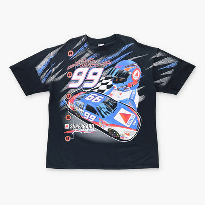 Vintage NASCAR Jeff Burton All Over Racing T-Shirt (XXL)