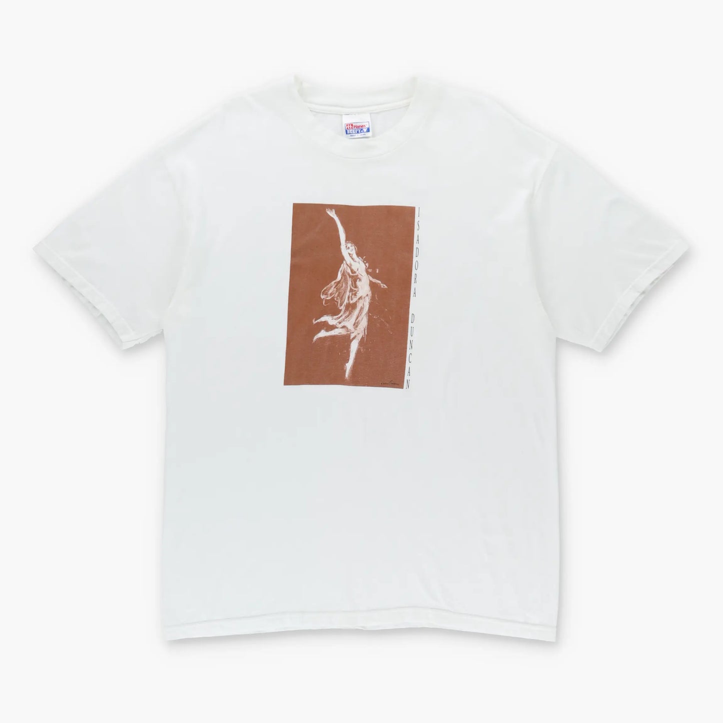 Vintage ISADORA DUNCAN 'Mary Sano Studios' Dancer White T-Shirt (L-XL)