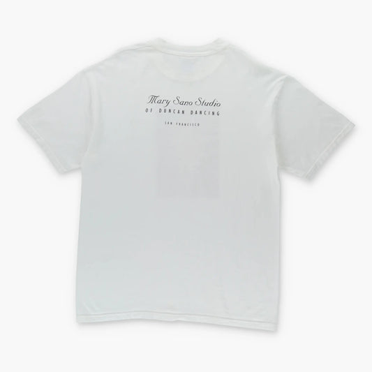 Vintage ISADORA DUNCAN 'Mary Sano Studios' Dancer White T-Shirt (L-XL)