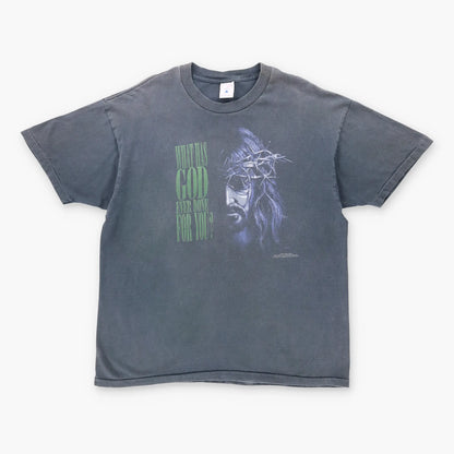 Vintage 1993 Living Epistles "What has God ever done for you?" Jesus USA Made T-Shirt (XL)