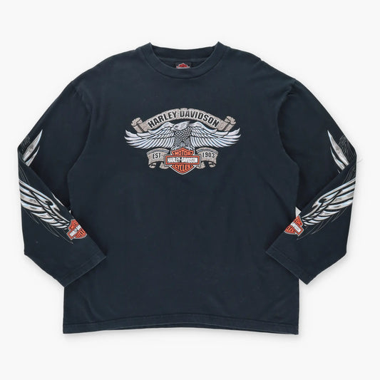 Vintage HARLEY DAVIDSON Eagle Singapore Long Sleeve Tee (L-XL)