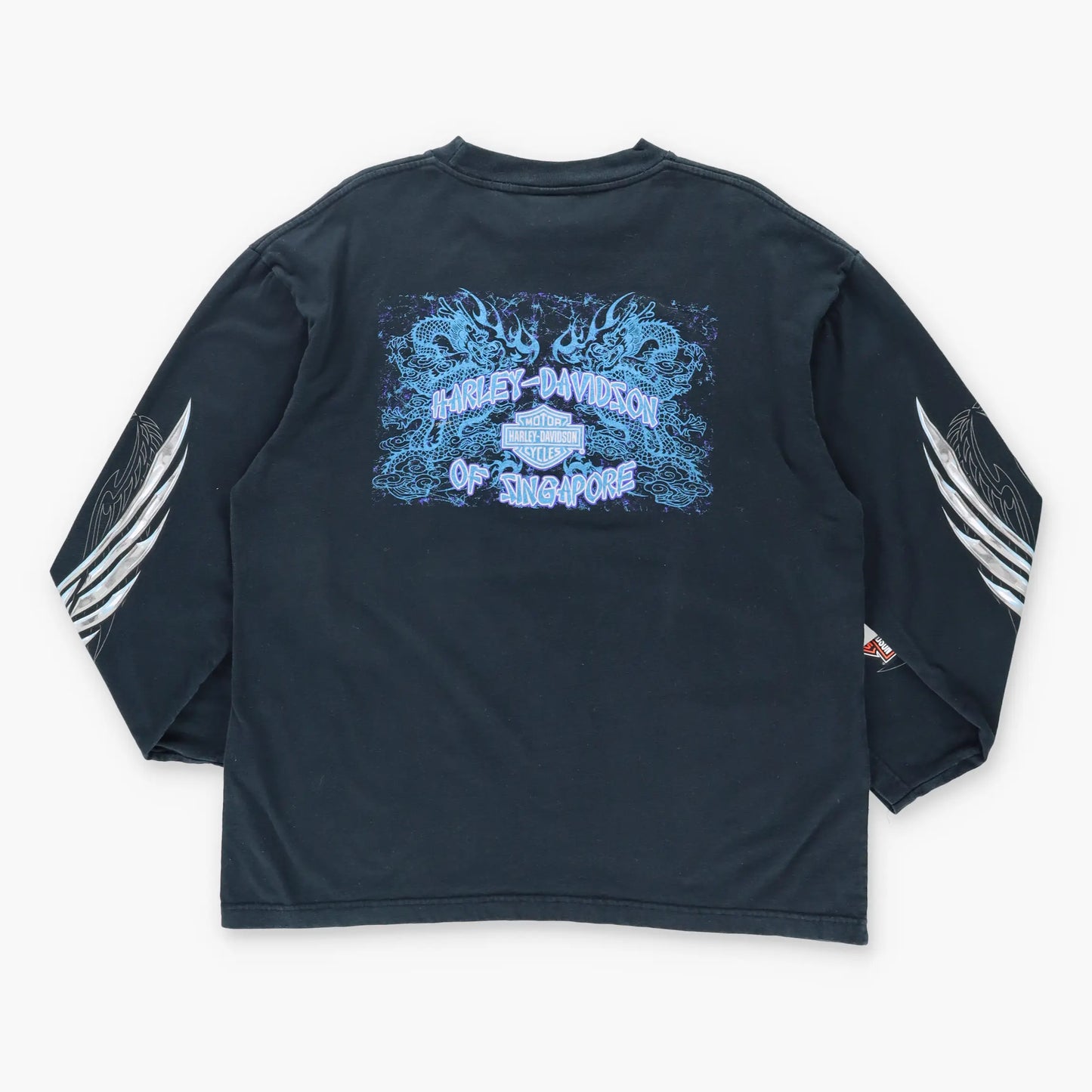 Vintage HARLEY DAVIDSON Eagle Singapore Long Sleeve Tee (L-XL)