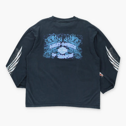 Vintage HARLEY DAVIDSON Eagle Singapore Long Sleeve Tee (L-XL)