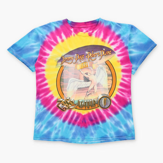 Vintage LED ZEPPELIN 1998 'Zoso' Tour Jimmy Page & Robert Plant Tie-Dye Band Tee (L)