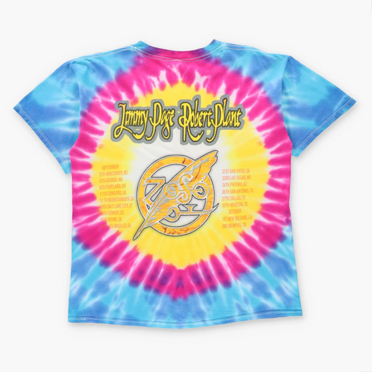 Vintage LED ZEPPELIN 1998 'Zoso' Tour Jimmy Page & Robert Plant Tie-Dye Band Tee (L)