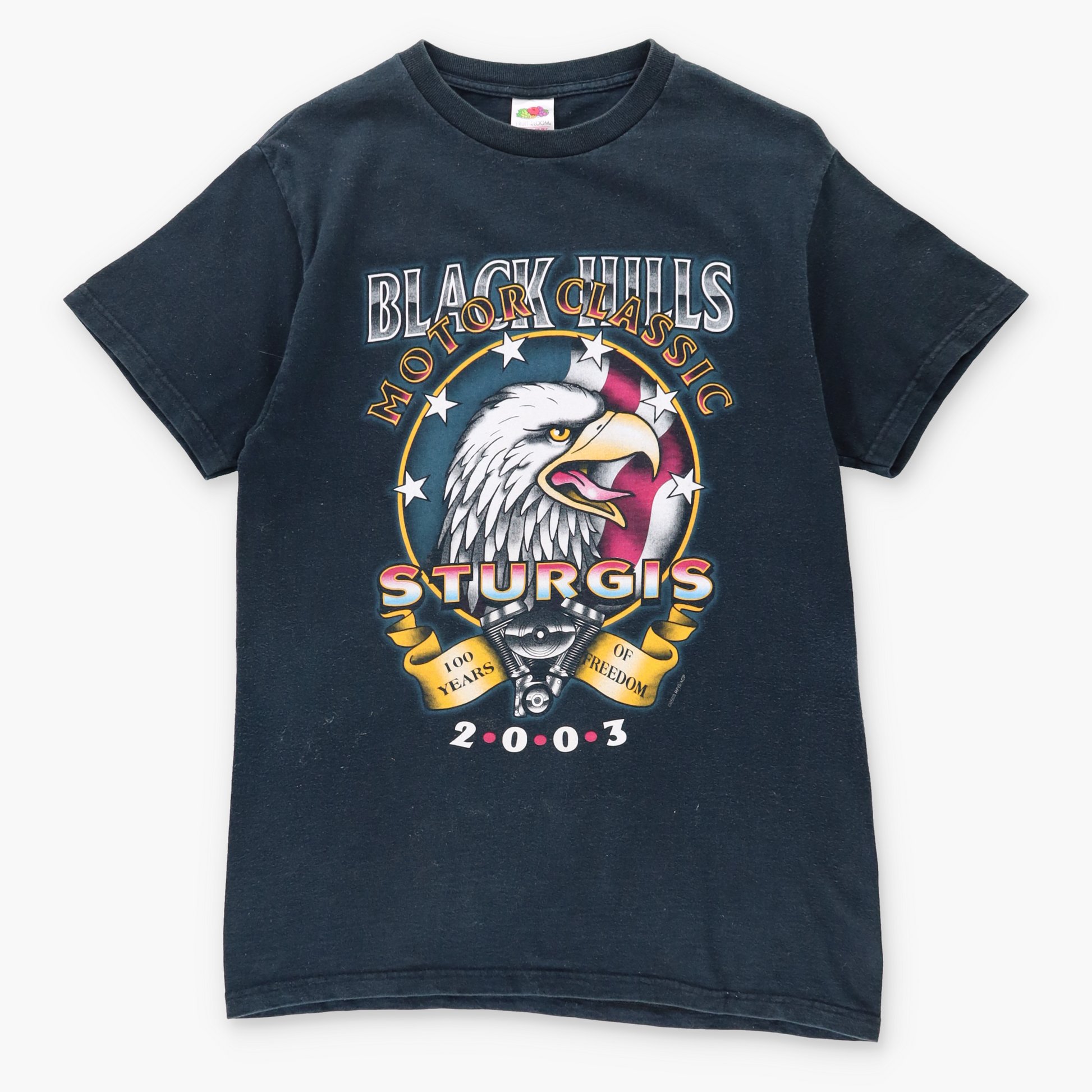 Vintage BLACK HILLS Eagle 'Motor Classic' Sturgis Motorcycle T-Shirt (M) *Aubs Vintage Sole Melbourne