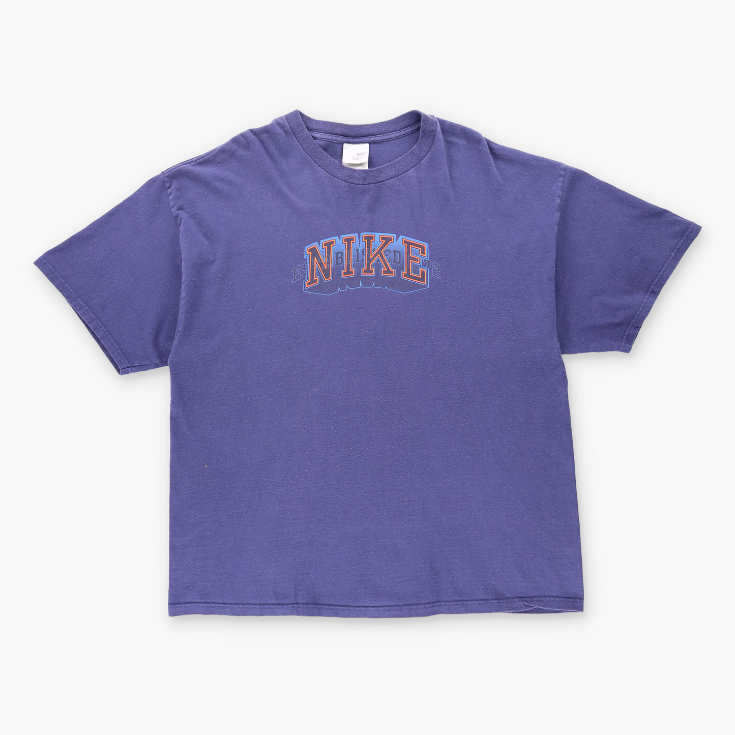 Vintage NIKE Spell Out Logo 'Established 1972' Purple T-Shirt (XXL)*Aubs Vintage Sole Melbourne