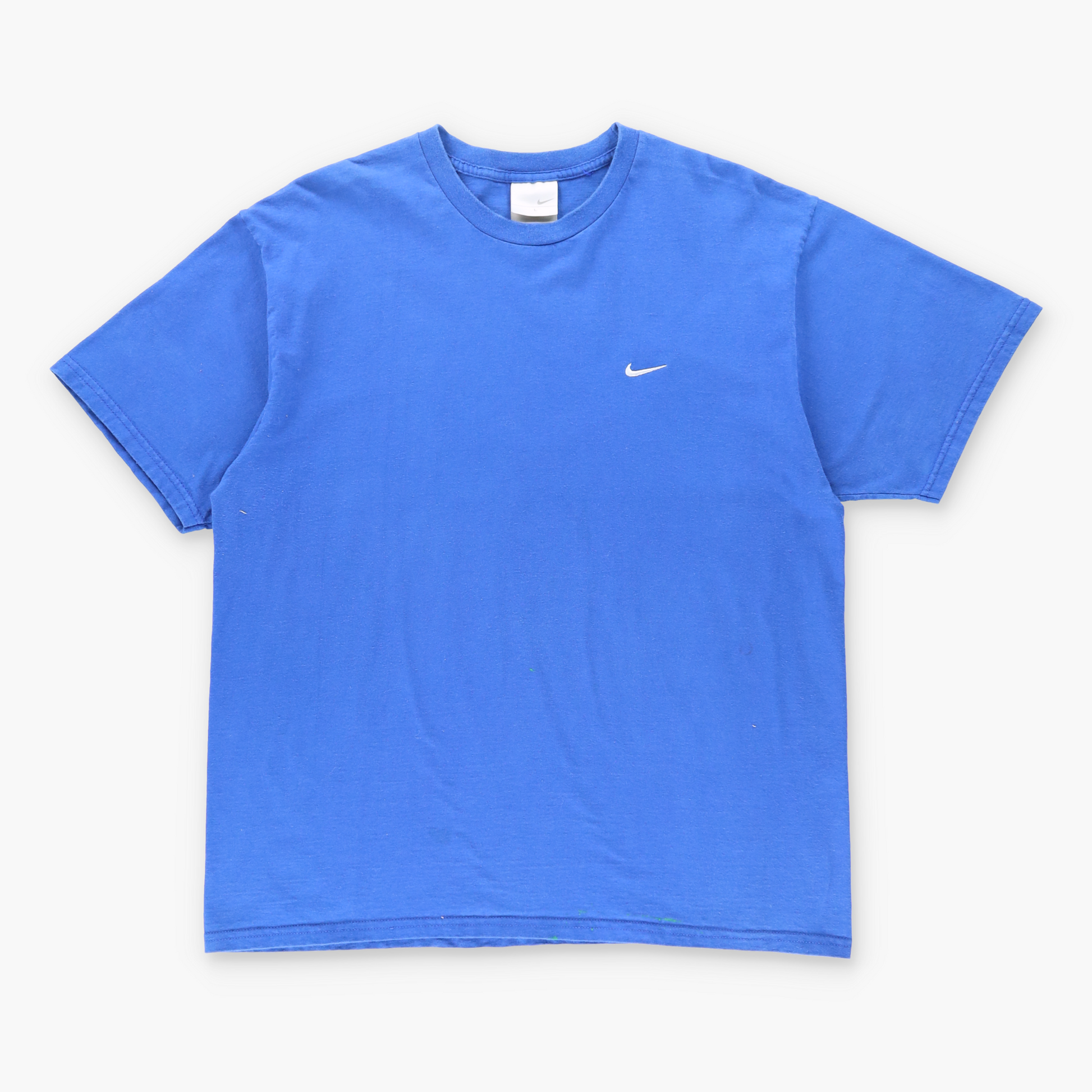 Vintage NIKE Embroidered Swoosh Cobalt Blue & White T-Shirt (L) *Aubs Vintage Sole Melbourne