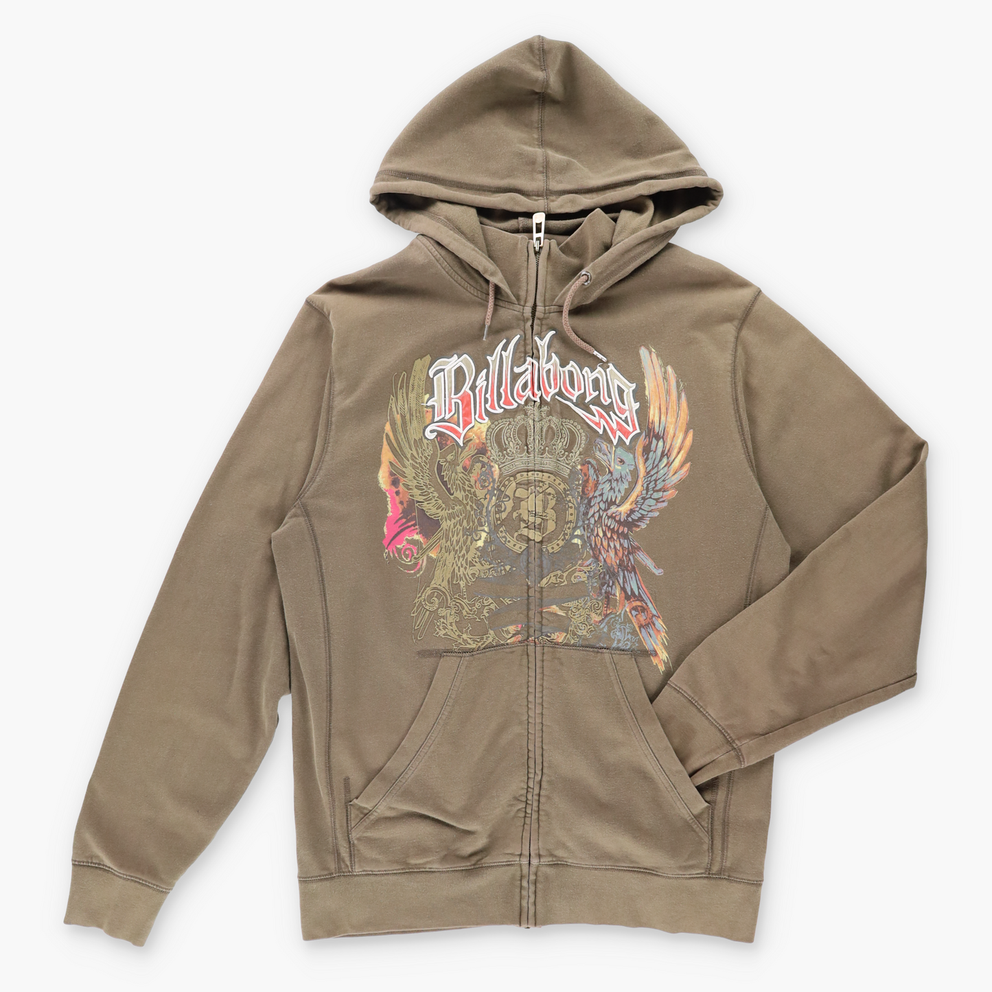 Vintage BILLABONG Y2K Wings Embroidered Zip Up Hooded Sweatshirt (L-XL) *Aubs Vintage Sole Melbourne