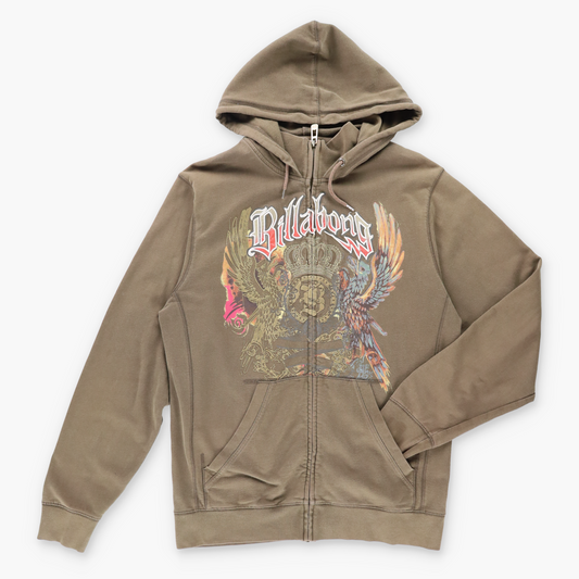 Vintage BILLABONG Y2K Wings Embroidered Zip Up Hooded Sweatshirt (L-XL) *Aubs Vintage Sole Melbourne