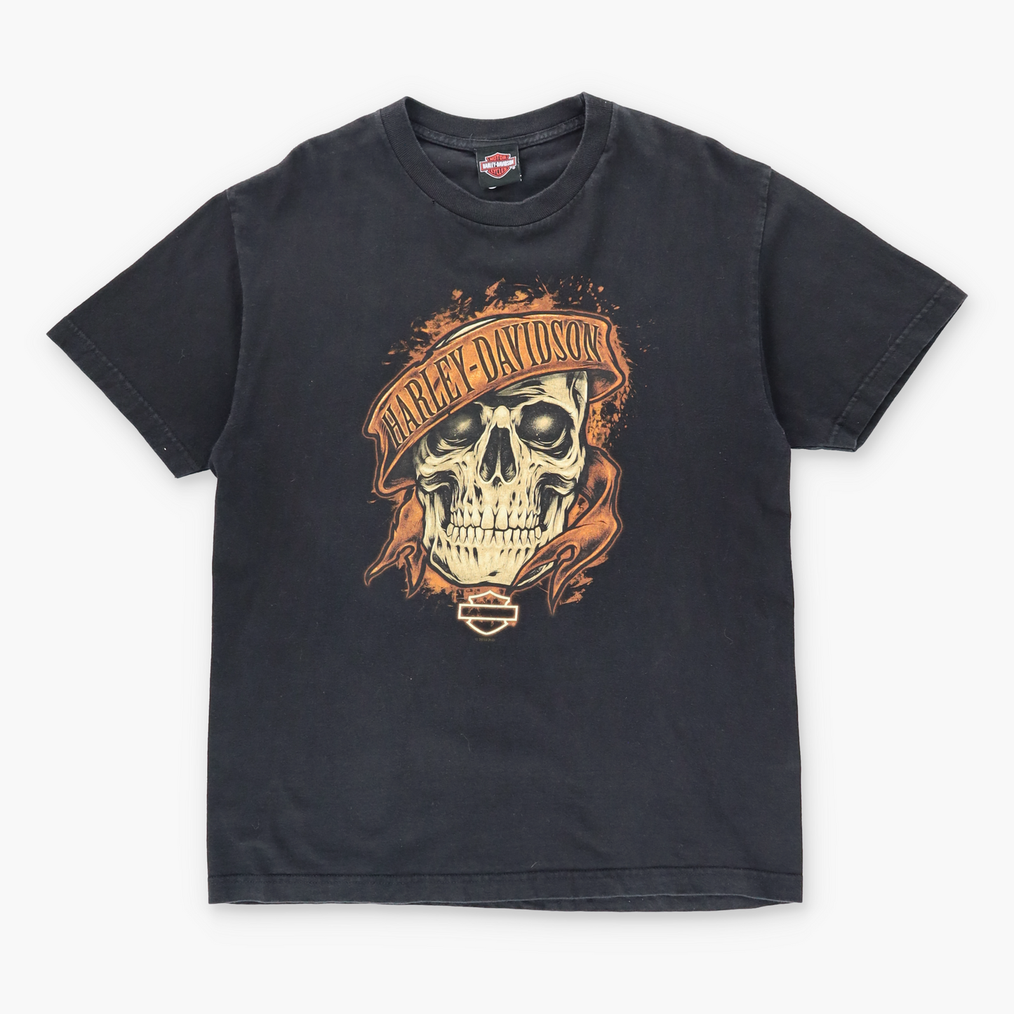 Vintage HARLEY DAVIDSON Skull Arizona Black Motorcycle T-Shirt (L) *Aubs Vintage Sole Melbourne