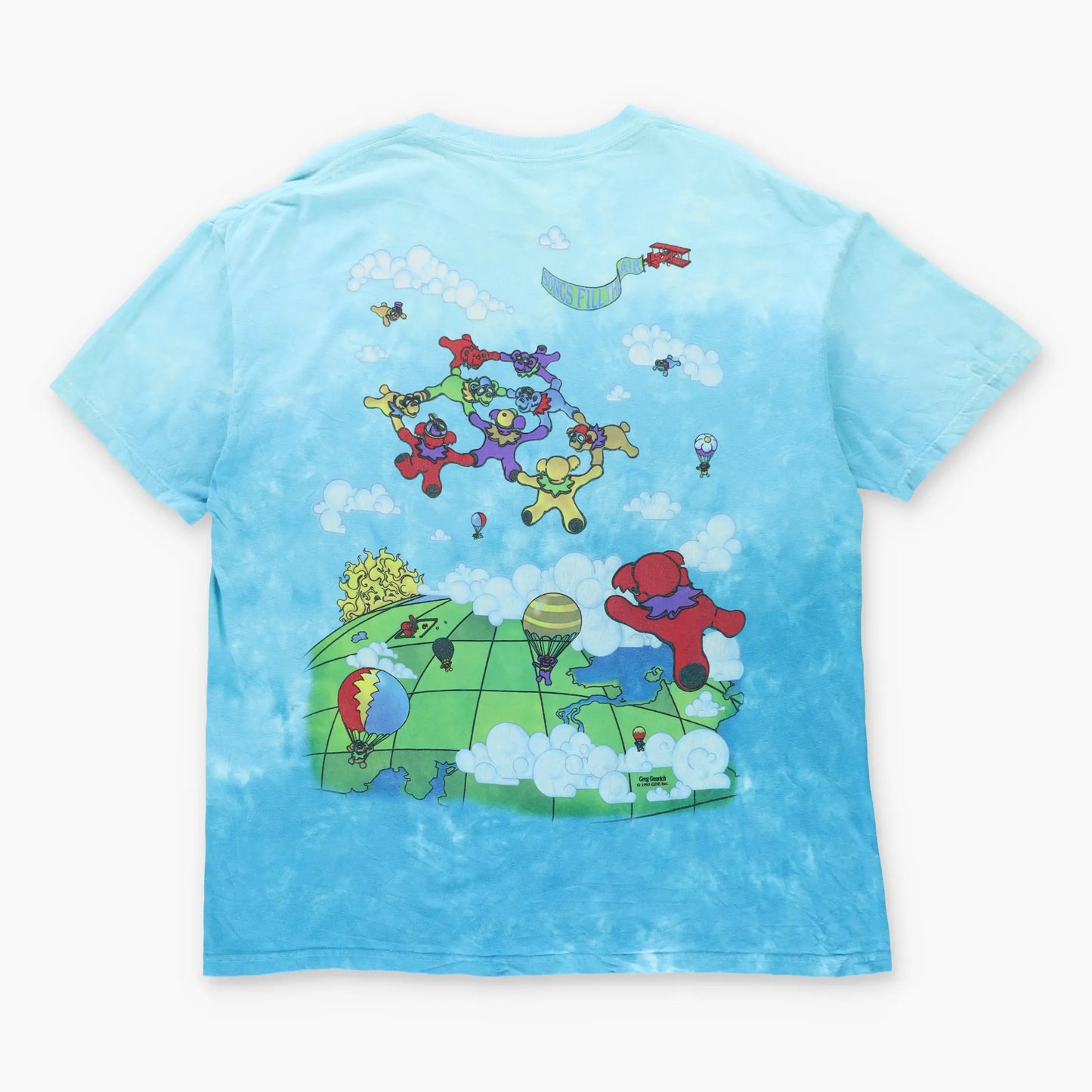Vintage GRATEFUL DEAD X LIQUID BLUE 'Songs Fill The Air' Parachute Music T-Shirt (XL)