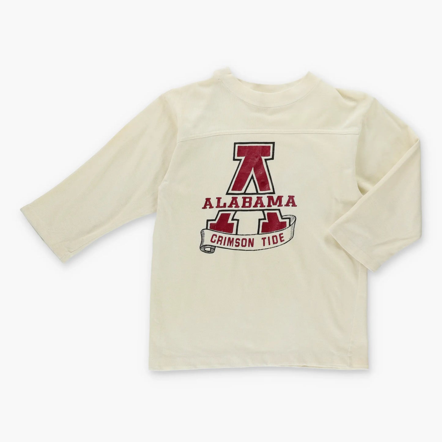 Vintage 80's CRIMSON TIDE Alabama ARTEX NCAA Thin Knit Football T-Shirt (XXS-XS)