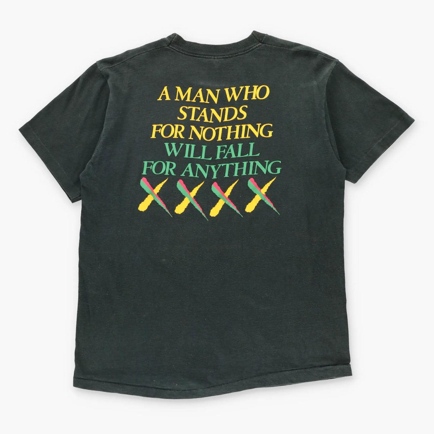 Vintage 80s MALCOLM X "By Any Means Necessary!" Single Stitch USA Made T-Shirt (L)