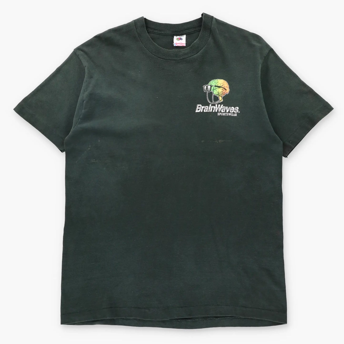 Vintage 90s Brainwaves "Any Questions?" Crested Butte Ski Town USA Made Black Single Stitch Tee (XL)
