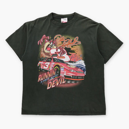 Vintage LOONEY TUNES x NASCAR Dale Earnhardt "Runnin' Like The Tasmanian Devil" Taz Black T-Shirt (XL)