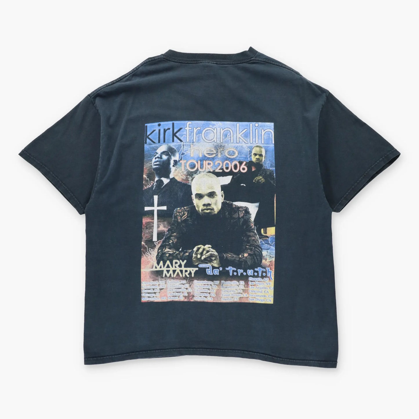 Vintage KIRK FRANKLIN 'Hero' Tour 2006 Double Sided Rap Tee (XL)