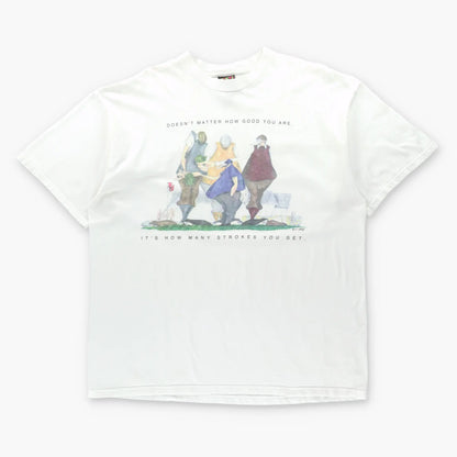 Vintage 1998 "It's How Many Strokes You Get" Funny Golfing Tee (XXL)
