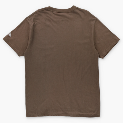 QUIKSILVER Y2K Surfer Style Spell Out Graphic Brown T-Shirt (M)