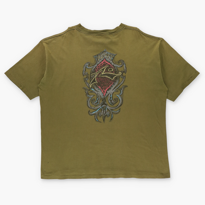 RUSTY Surfwear USA Made Single Stitch Light Brown T-Shirt (XL-XXL)