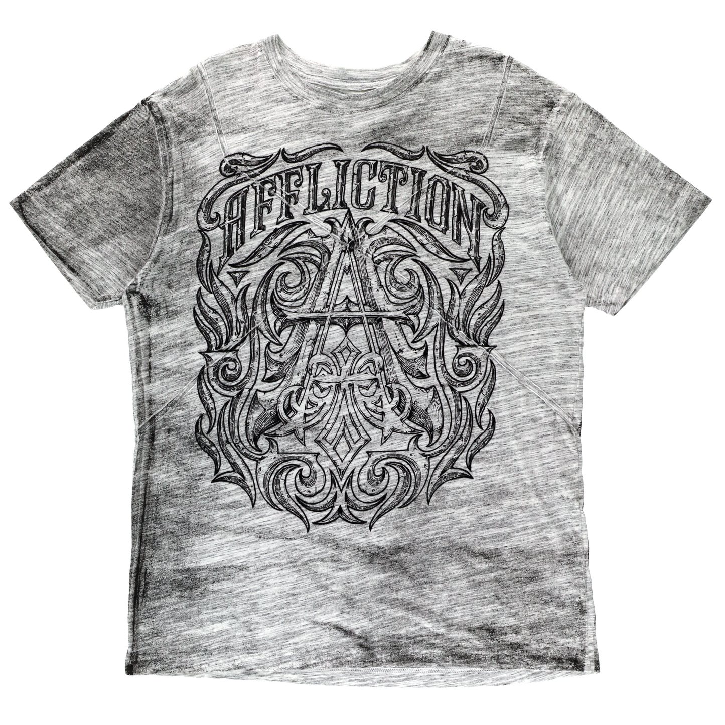 AFFLICTION Double Sided Velvet Detailing Y2K Style TShirt (XL)