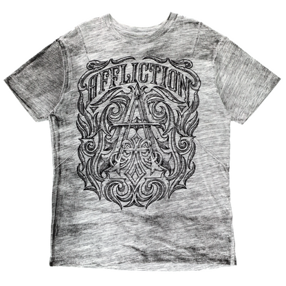 AFFLICTION Double Sided Velvet Detailing Y2K Style TShirt (XL)