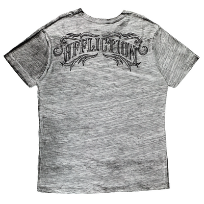 AFFLICTION Double Sided Velvet Detailing Y2K Style TShirt (XL)