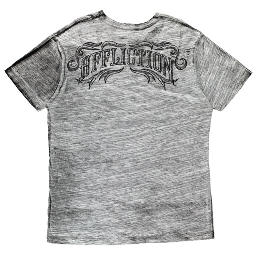 AFFLICTION Double Sided Velvet Detailing Y2K Style TShirt (XL)
