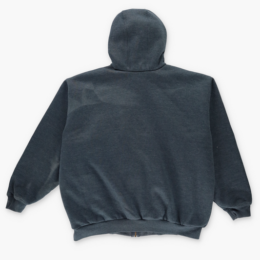 CARHARTT Thermal Lined Grey Zip-Up Hooded Sweatshirt J149 (XL)