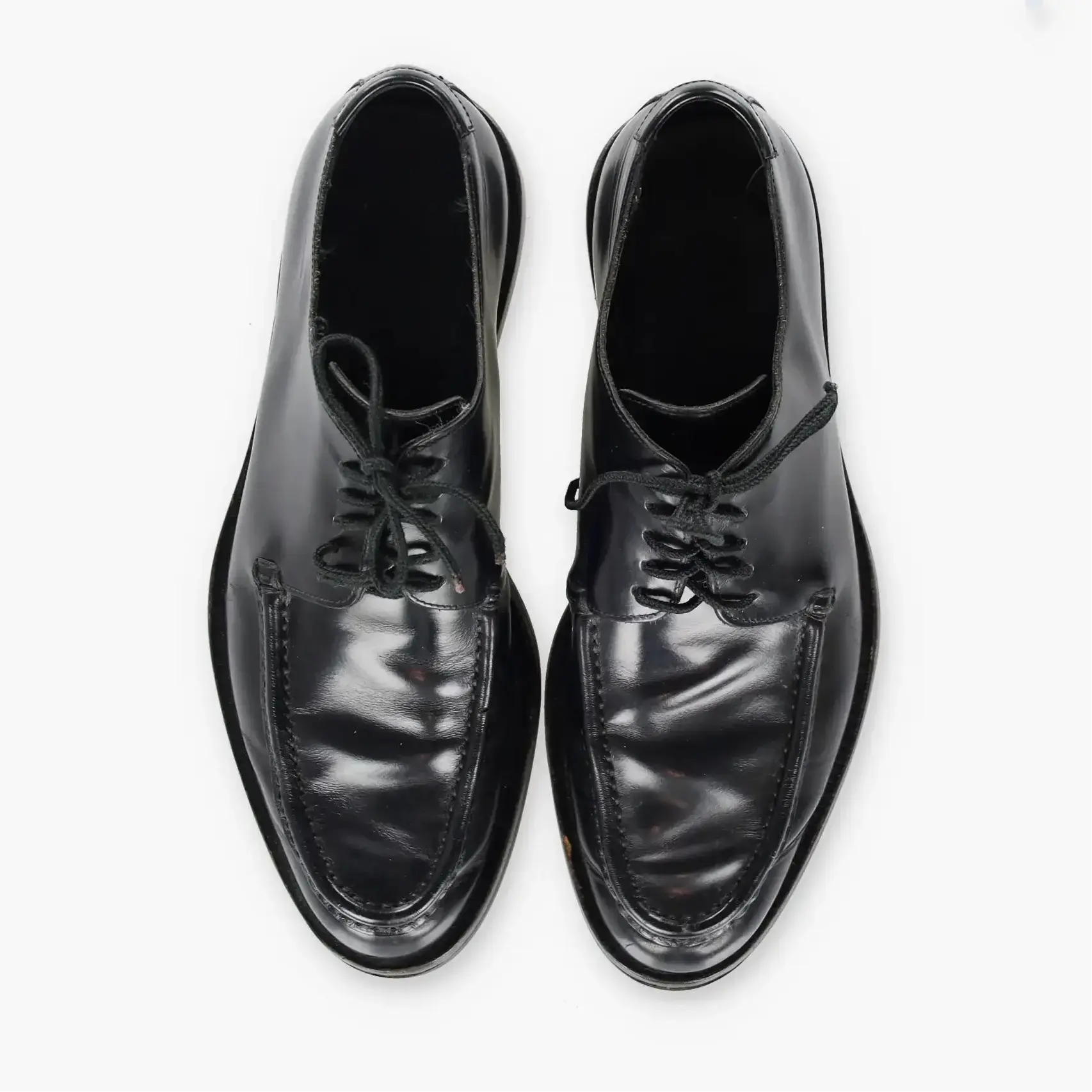 chinese dress ladies GUCCI Black Leather Oxford Derby Lace Up Dress Shoes (8.5) *ruby