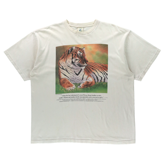 Vintage 1994 Endangered Species Project USA Made Tiger T-Shirt (XL)