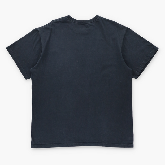 NIKE Loose Fit Black & White Embroidered Swoosh Logo T-Shirt (XL)