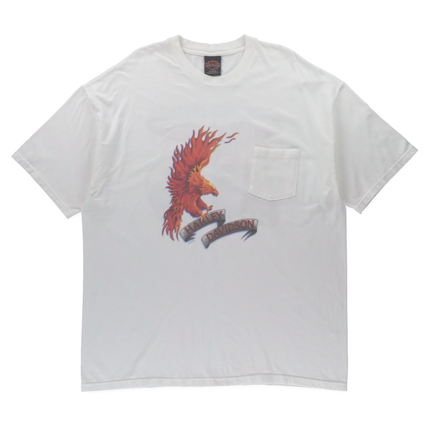 HARLEY DAVIDSON Double Sided Phoenix & Las Vegas Strip White Front Pocket Tee USA Made (XXL-XXXL)