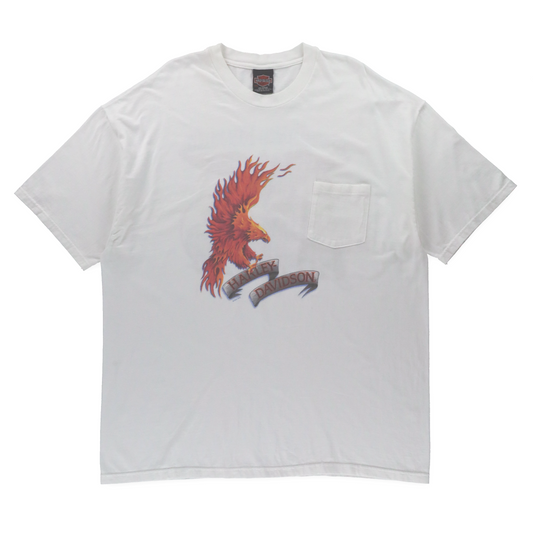 HARLEY DAVIDSON Double Sided Phoenix & Las Vegas Strip White Front Pocket Tee USA Made (XXL-XXXL)