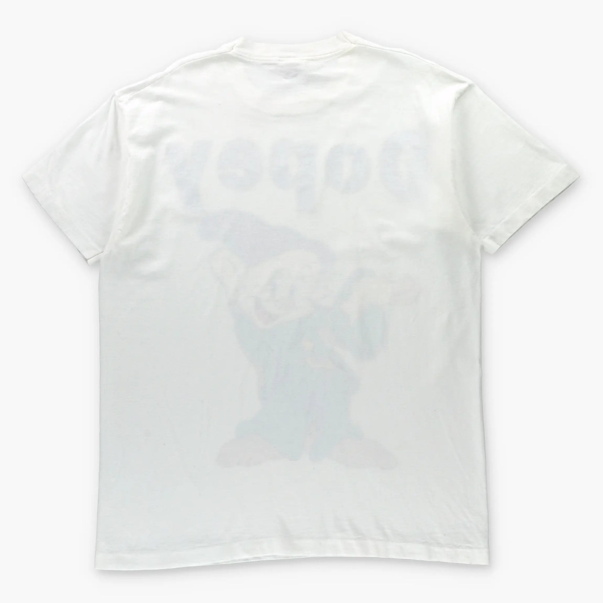 DISNEY 'Dopey' Puffy Spell Out Graphic White Tee (L) - Vintage Sole Melbourne
