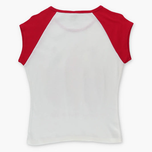 Vintage 'Strut Your Stuff' Three Fashion Cat Ringer Baby Tee (L)