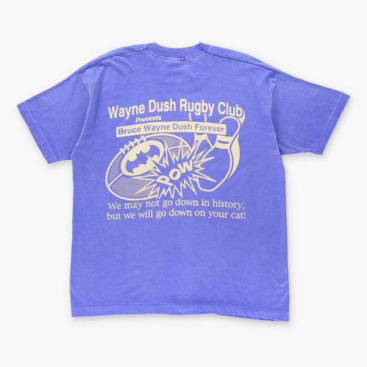 Vintage 1995 Rugby Club Merch Batman Comedy Purple Tee (L-XL)