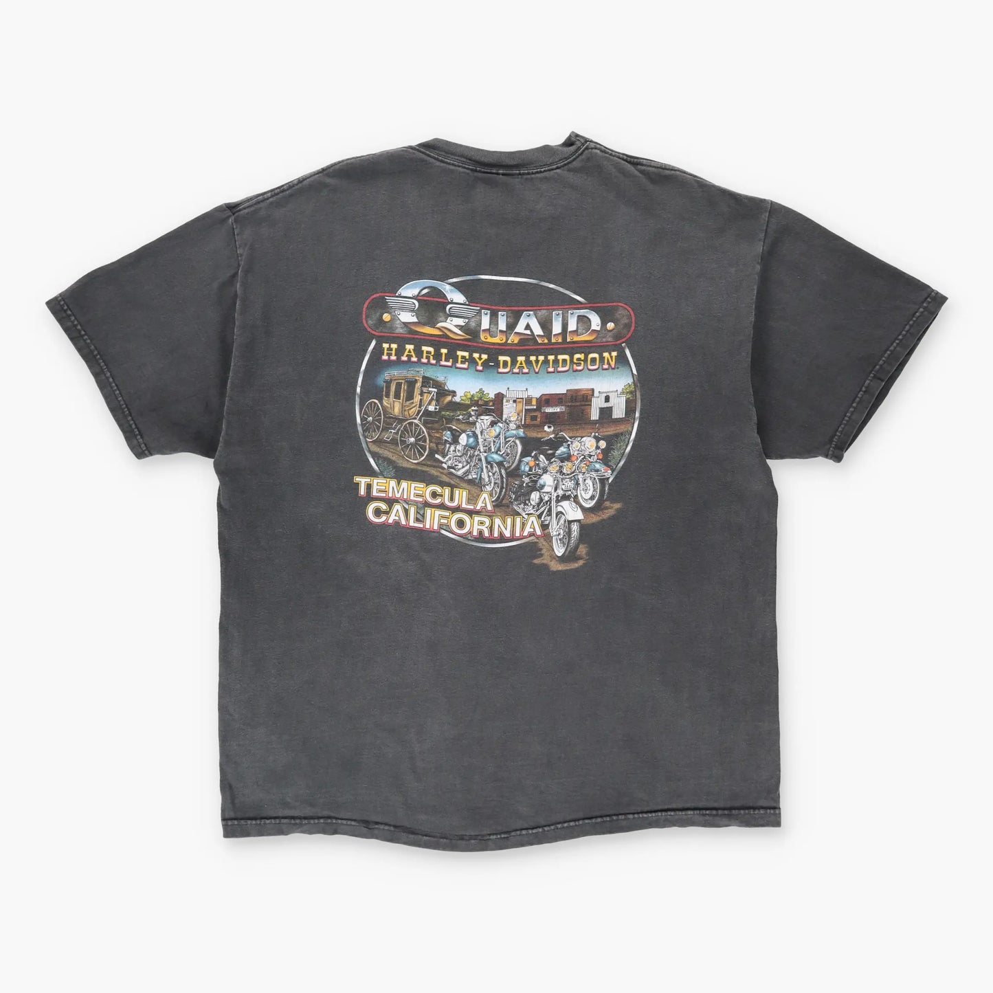 HARLEY DAVIDSON Vintage Flame Faded USA Made Motorcycle T-Shirt (XL)