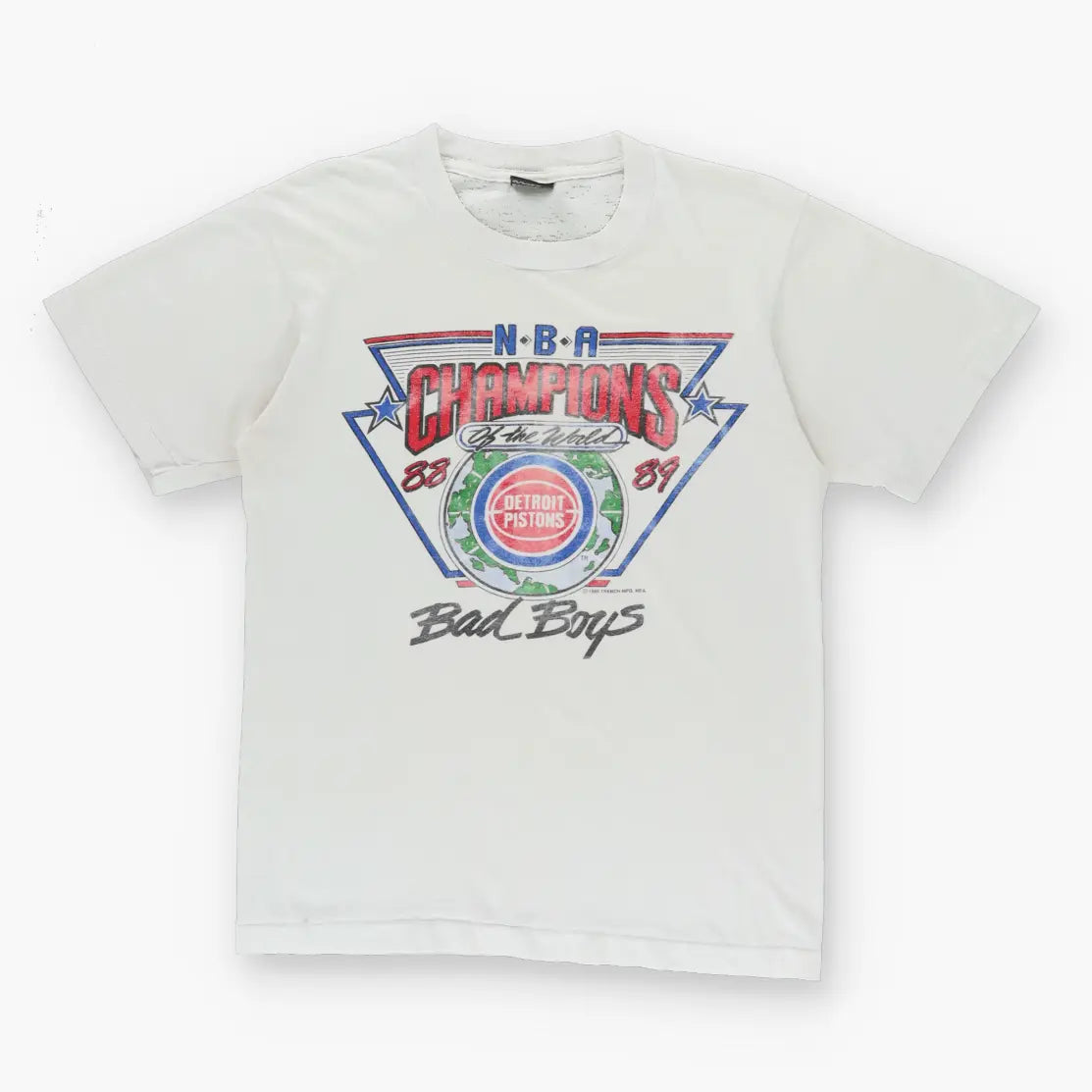 Vintage 1989 NBA DETROIT PISTONS Single Stitch USA Made Basketball Tee (XS-S) *Aubany Vintage Sole Melbourne