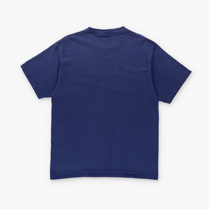 NIKE Navy & White Embroidered Centre Logo Tee (M)