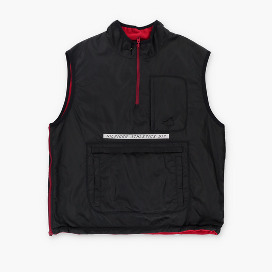 TOMMY HILFIGER Reversible 'Athletics Div' 1/4 Zip Fleece Vest (L-XL)