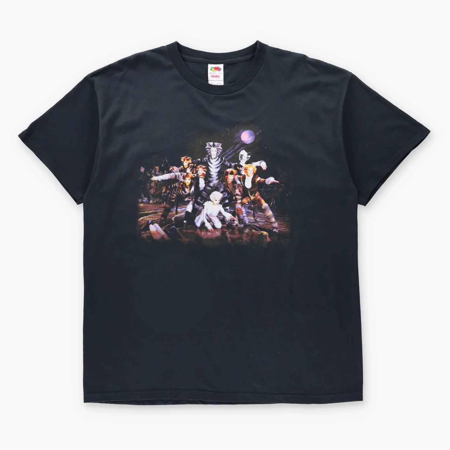 Vintage 1981 Cats The Musical Double Sided FRUIT OF THE LOOM Black T-Shirt (XL)