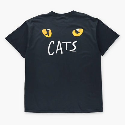 Vintage 1981 Cats The Musical Double Sided FRUIT OF THE LOOM Black T-Shirt (XL)