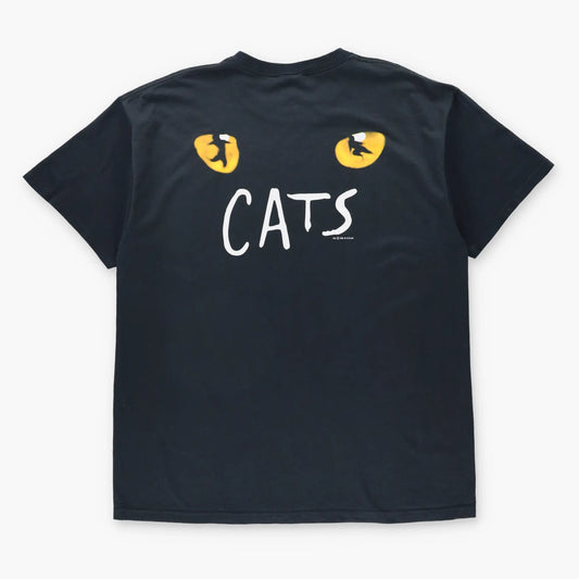 Vintage 1981 Cats The Musical Double Sided FRUIT OF THE LOOM Black T-Shirt (XL)