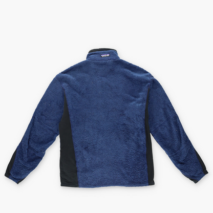 PATAGONIA 'USA Made' Polartec Navy & Black Zip-Up Regulator Fleece Jacket (M)