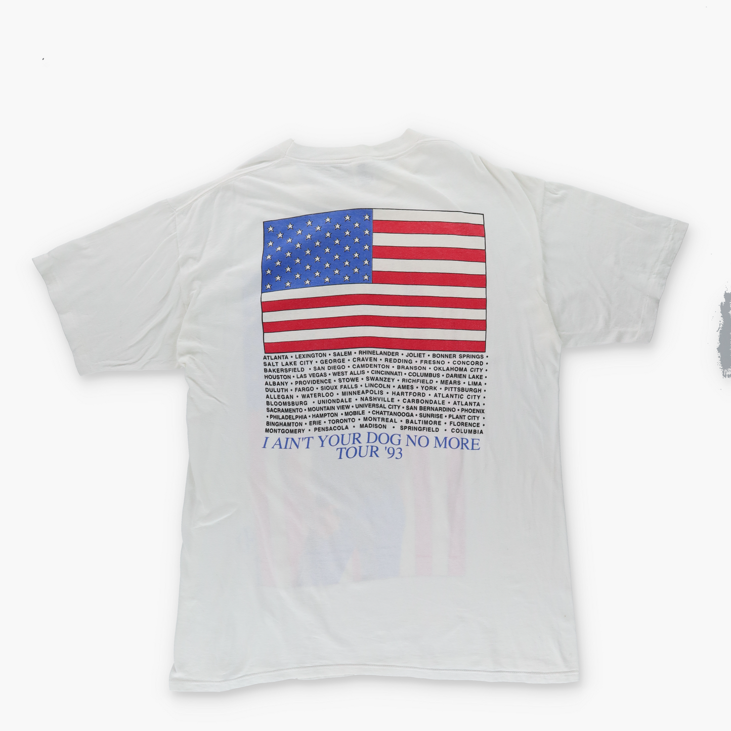 Billy Ray Cyrus 1993 'I Ain't Your Dog No More' Tour USA Flag Single Stitch T-Shirt (XL)