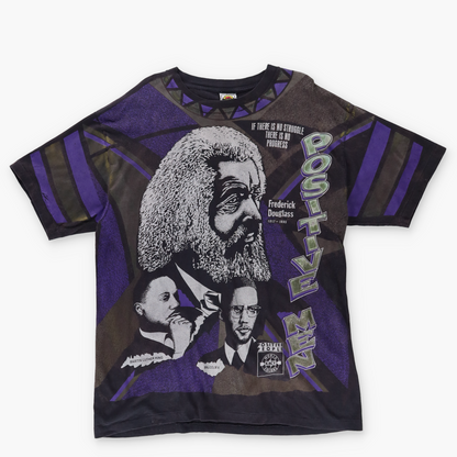 'Positive Men' 90s Black History Month KACY WORLD COLOURS USA Made T-Shirt (XXL)