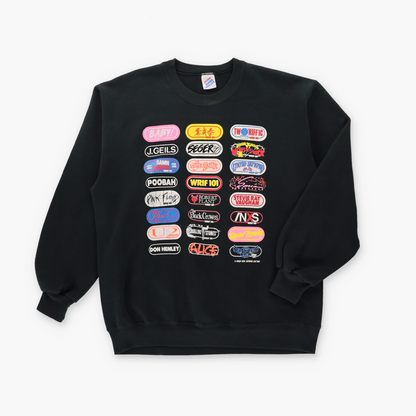 Rock Band Names 'WRIF101' Radio USA Made JERZEES Double Sided Sweatshirt (L-XL)
