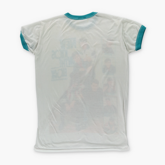 1990 NEW KIDS ON THE BLOCK Vintage Ringer Boy Band T-Shirt (L)