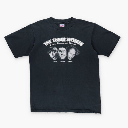 Vintage 1995 THE THREE STOOGERS USA Made Single Stitch Black Tee (M-L)